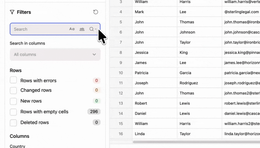 Find and replace across the file